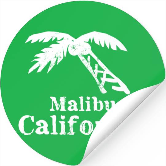 Malibu California Palm Tree Souvenirs Gifts Stickers