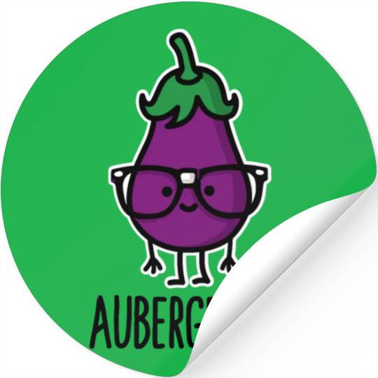 Aubergine eggplant genius Aubergenius Stickers