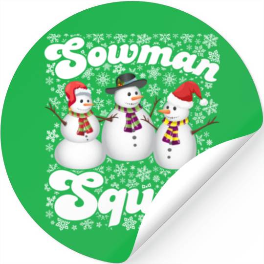 Snowmen Sowman Squad Friends X-Mas Snow Lover Stickers