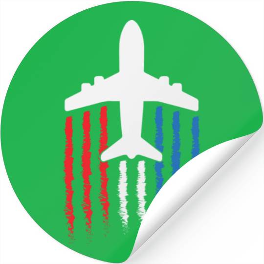 US Flag Airplane Patriotic American Pilot Stickers