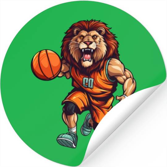 Basketball lion Stickers