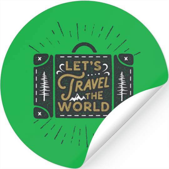 Let's Travel The World Stickers