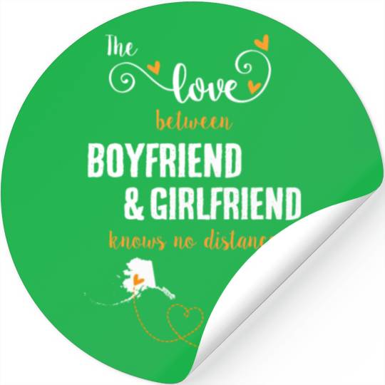 Love Between BF And GF Alaska To New Jersey Gift Stickers
