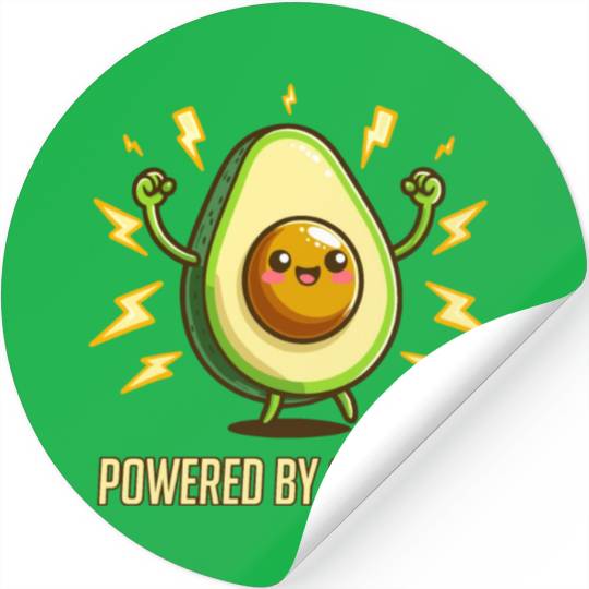 Powered By Avocado Stickers