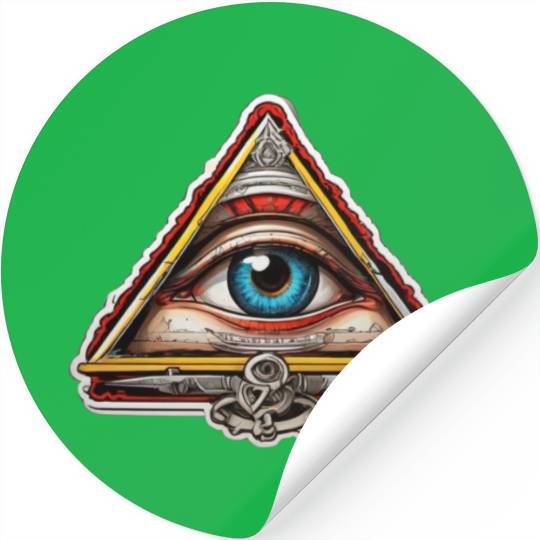 Illuminati one eye symbol of world society Stickers