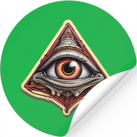 Illuminati one eye symbol of freedom world society Stickers