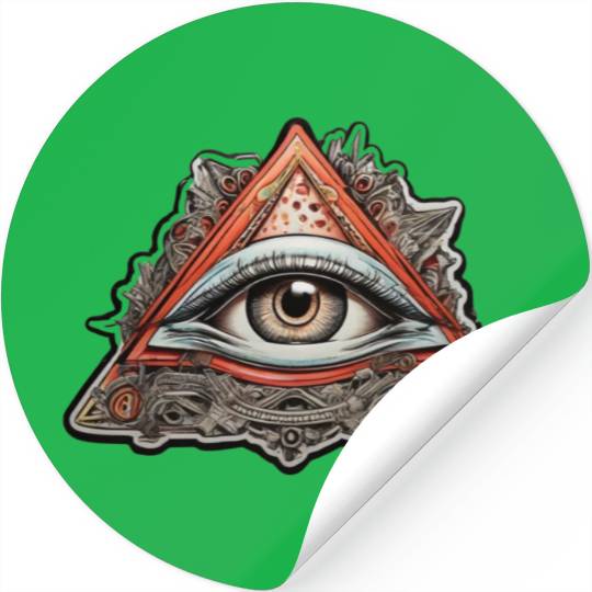 Illuminati one eye symbol of world society Stickers
