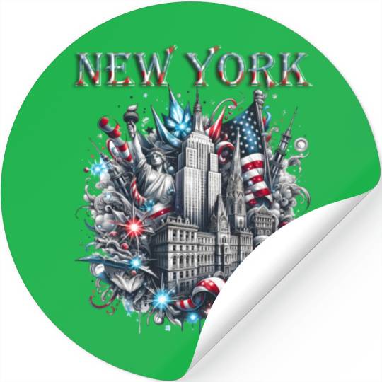 New York Christmas Spirit Stickers