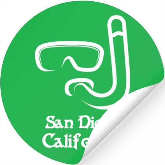 San Diego California Snorkel Souvenirs Gifts Stickers