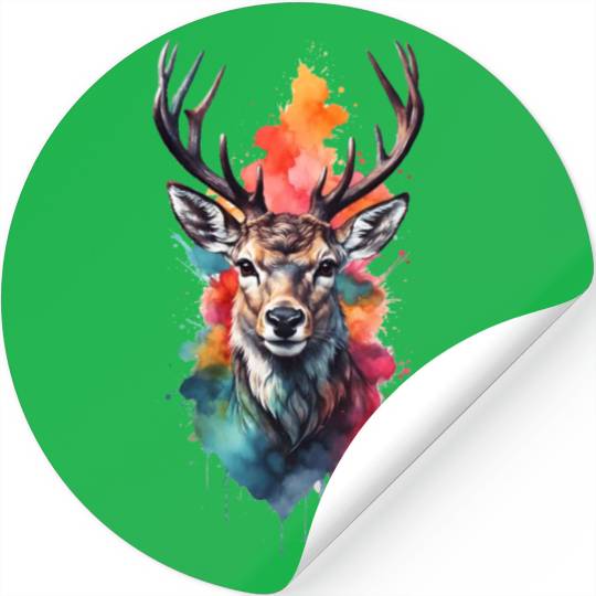 Colorful Swamp Deer Stickers