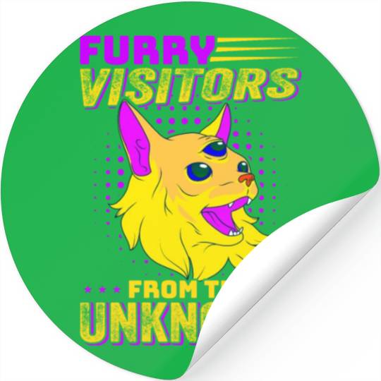 Cat Alien, Aliens, UFO, UAP, Space Unknown Flight Stickers