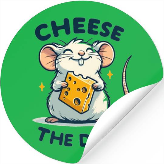 Mouse with cheese Stickers