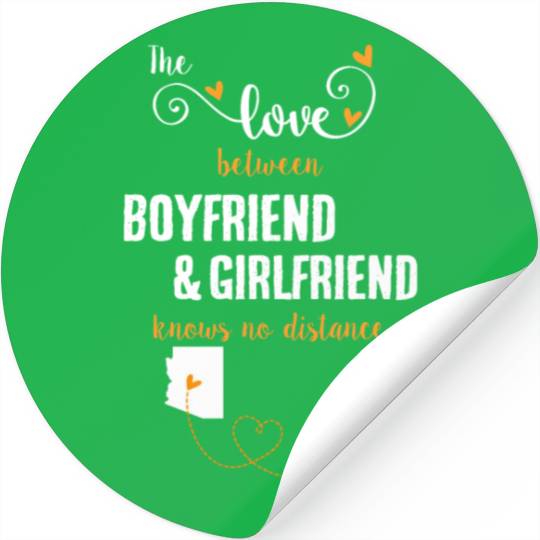 Love Between BF And GF Arizonna To New York Gift Stickers