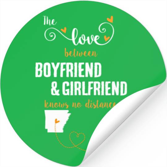 Love Between BF And GF Arkansas To Tennessee Gift Stickers