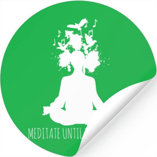 Meditation Levitation Meditating Yoga Stickers