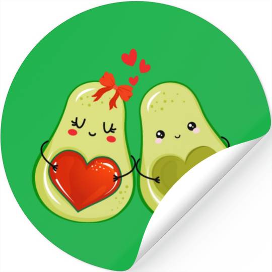 Avocado couple Stickers