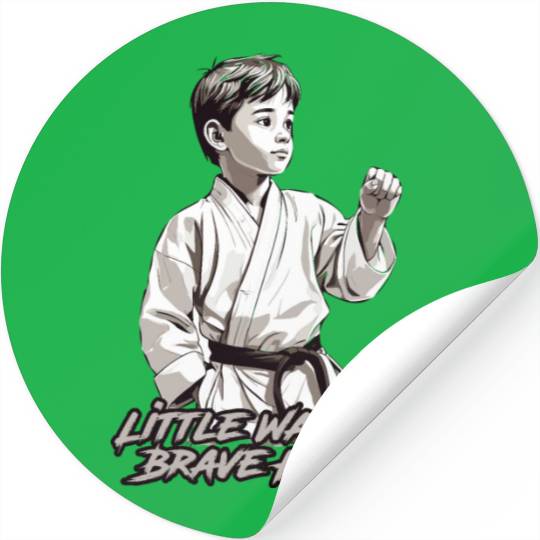Little Warrior Brave Heart Stickers Design