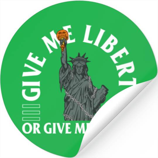 Halloween Stickers, Give Me Liberty Or Give Me Death