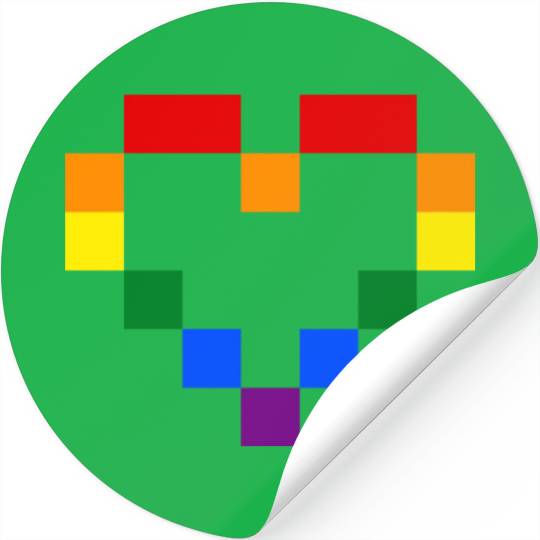 Rainbow Heart Stickers