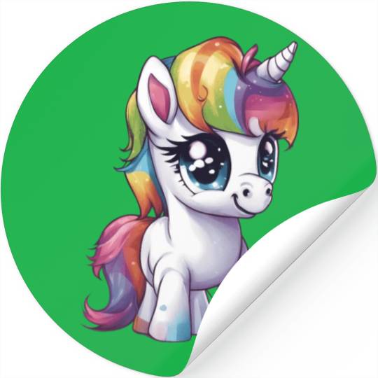 Baby Rainbow Unicorn Stickers
