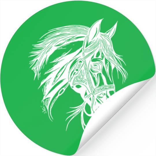 Racy Horse With Mane Horse Dressage Equestrian Stickers