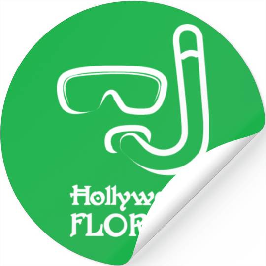 Hollywood Florida Snorkel Souvenirs Gifts Vacation Stickers
