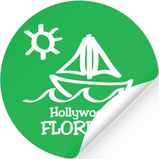 Hollywood Florida Sailboat Souvenirs Gifts Stickers