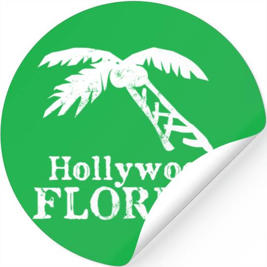 Hollywood Florida Palm Tree Souvenirs Gifts Stickers