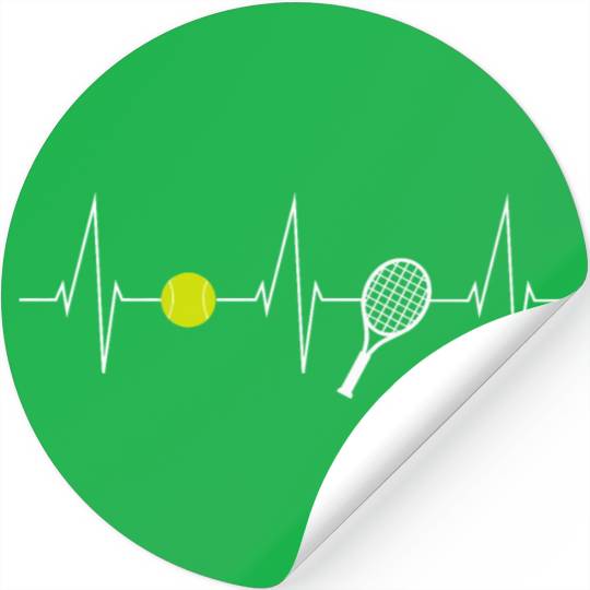 Tennis tennis racket tennis ball heartbeat heart Stickers