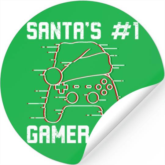 Santa's Number 1 Gamer Girl Christmas Gambling Stickers