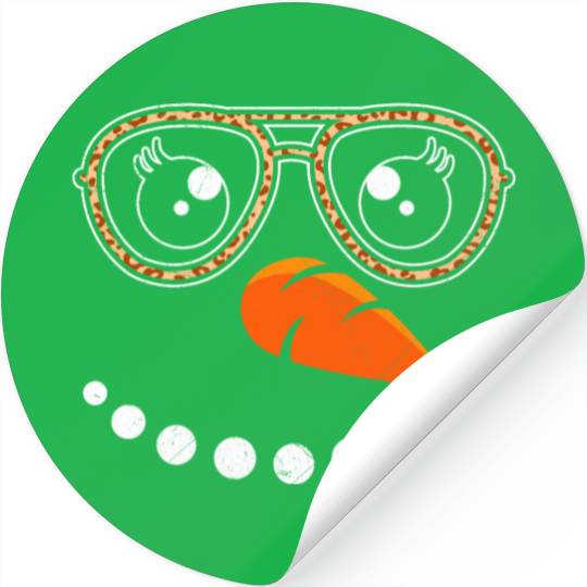 Snowman Wintertime Snow Woman Christmas Market Stickers