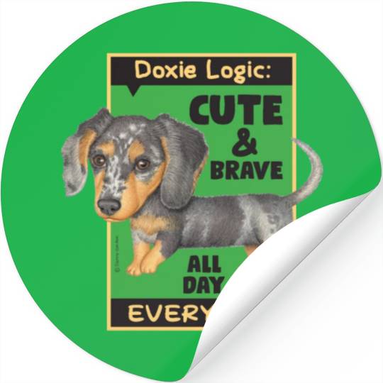 Dachshund Logic Stickers