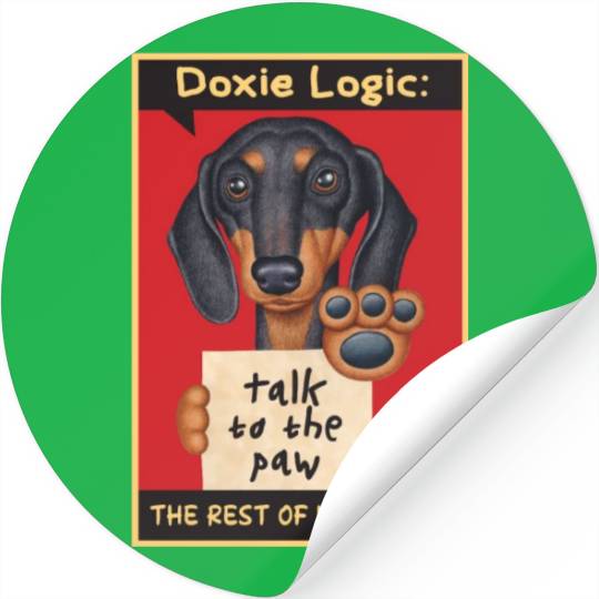 Dachshund Logic Stickers