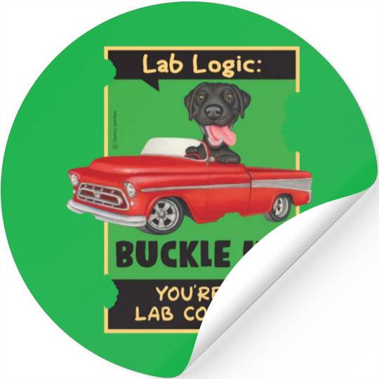 Black Lab Logic Stickers