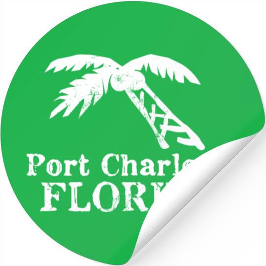 Port Charlotte Florida Palm Tree Souvenirs Gifts Stickers