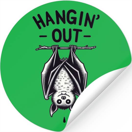 Hanging bat Stickers