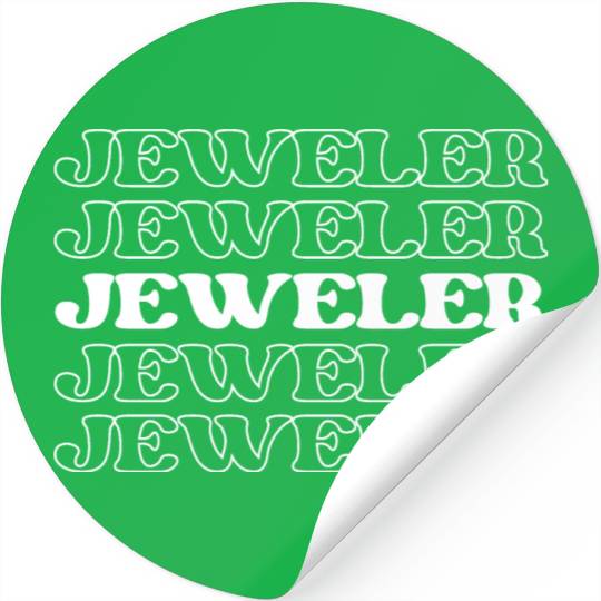 Jeweler Jewelry Designer Gemologist Worker Stickers