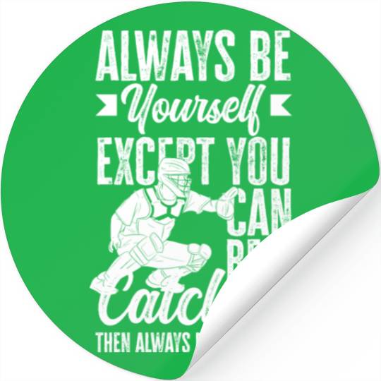 Funny Baseball Catcher Gift Stickers