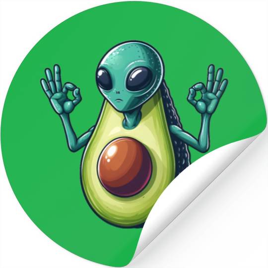 Avocado alien Stickers