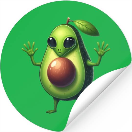Avocado alien Stickers