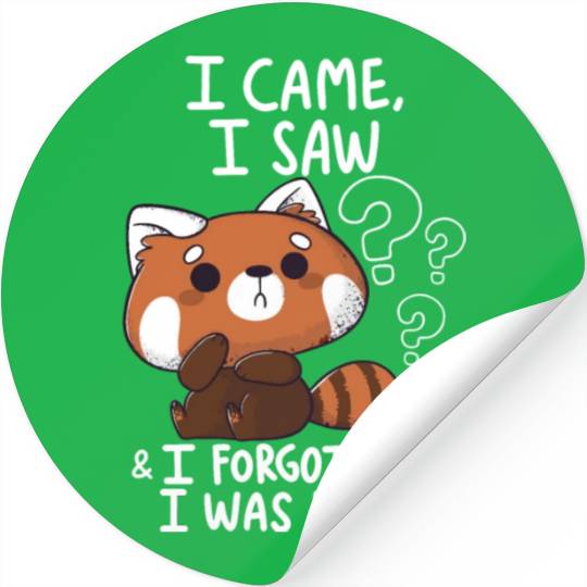 Forgetful Red Panda Stickers