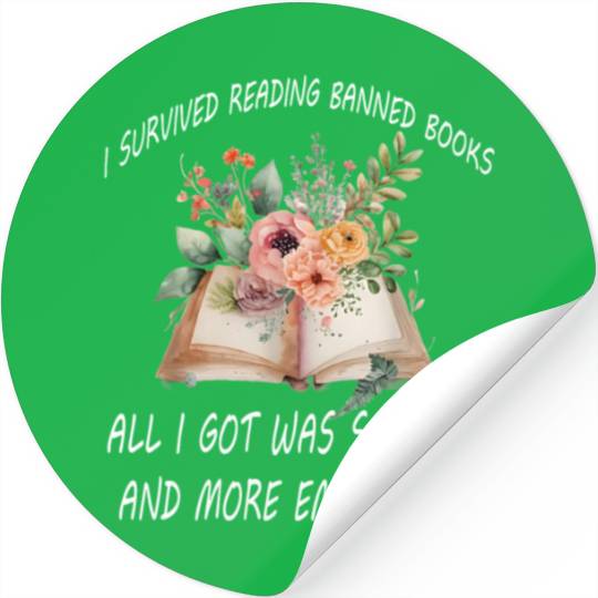 I Survived Reading Banned Books Book Lover Stickers