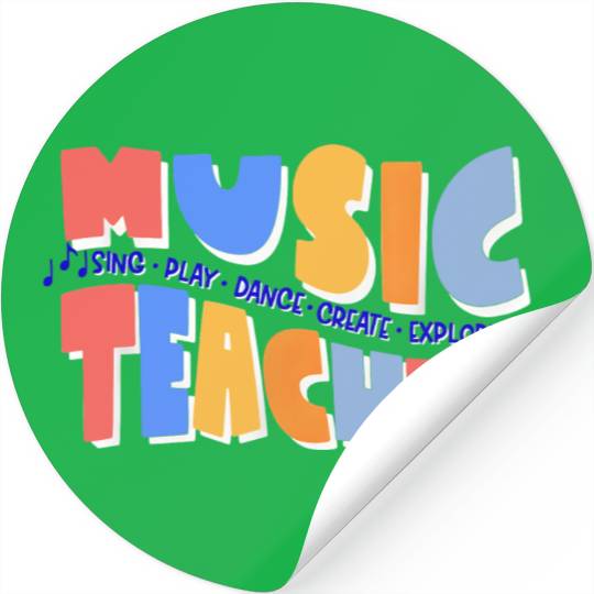 Music Teacher Sing Play Dance Back To School Stickers