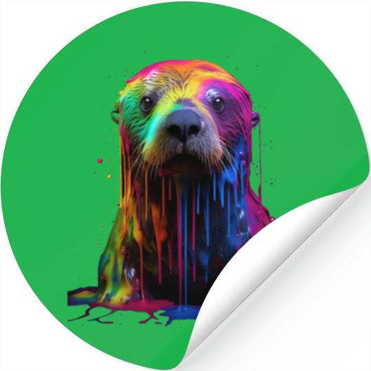 Rainbow Sea Otter Stickers