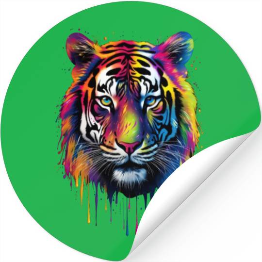 Rainbow Tiger Stickers