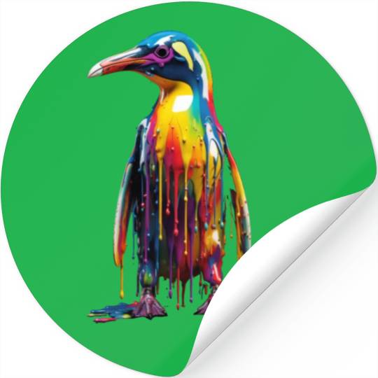 Rainbow Penguin Stickers