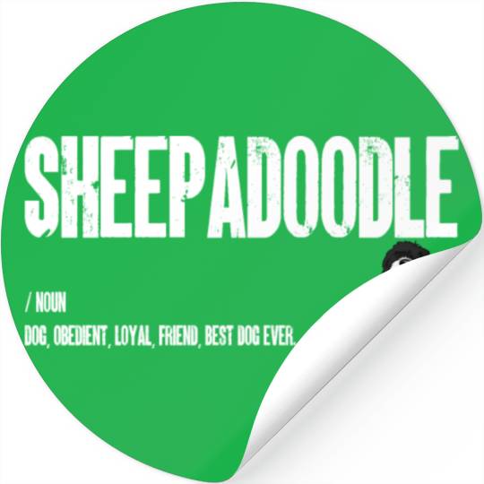 Sheepadoodle Dog Definition, Doodle Dog Noun Stickers