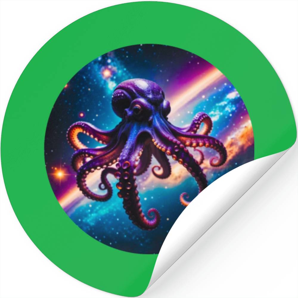 Space Octopus Stickers