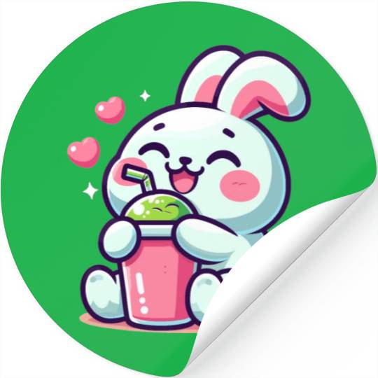 Rabbit Bubble Tea Kawaii Stickers