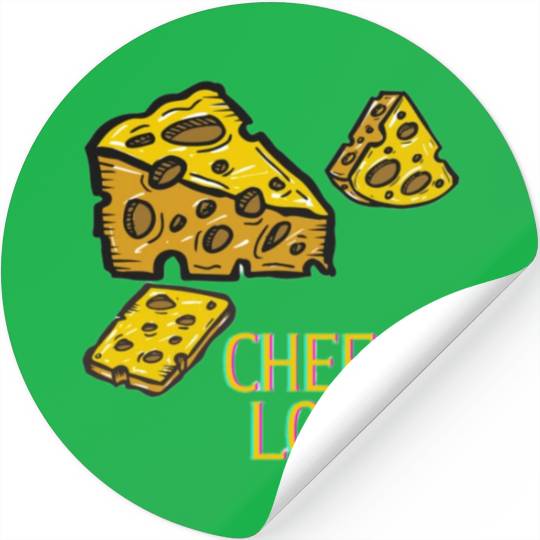 Cheese lover good day holiday street food logo Stickers